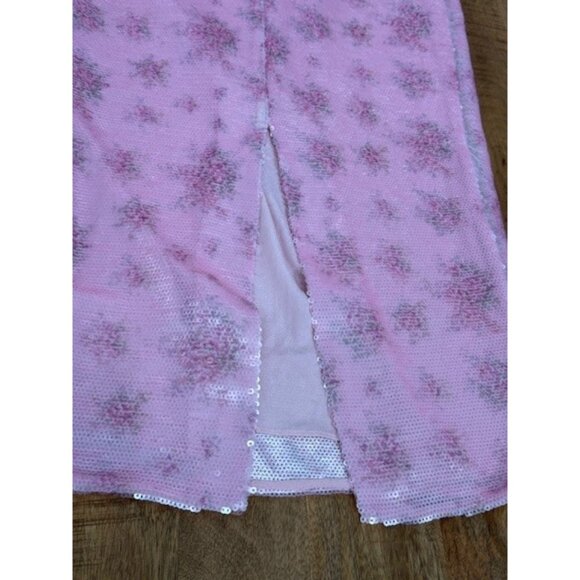 LoveShackFancy Stasia Sequin Dress Sz 2 Love Shack Fancy Flamenco Pink Ethereal - Picture 5 of 16